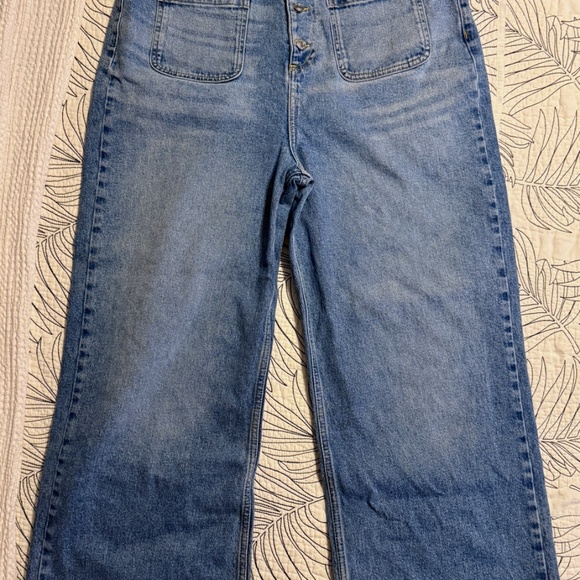 ASOS sailor jeans Ankle grazer jean with button front - Picture 1 of 8